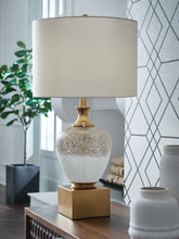 Bay Furniture Gallery - Ashley Furniture - Tavisburg Lighting - Glass Table Lamp (1/CN) / Brown/White/Gold - L430894